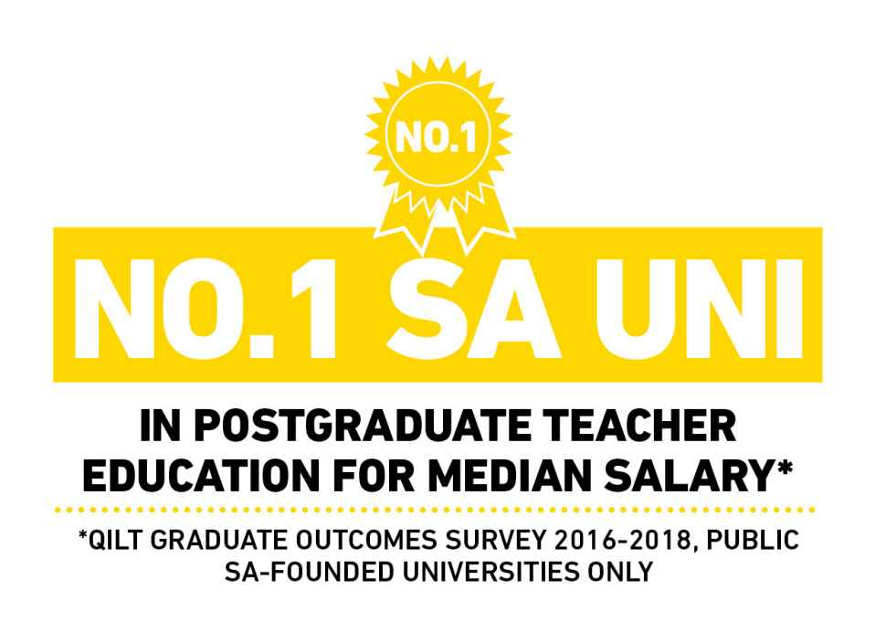 Number 1 SA Uni in postgraduate teacher edication for median salary