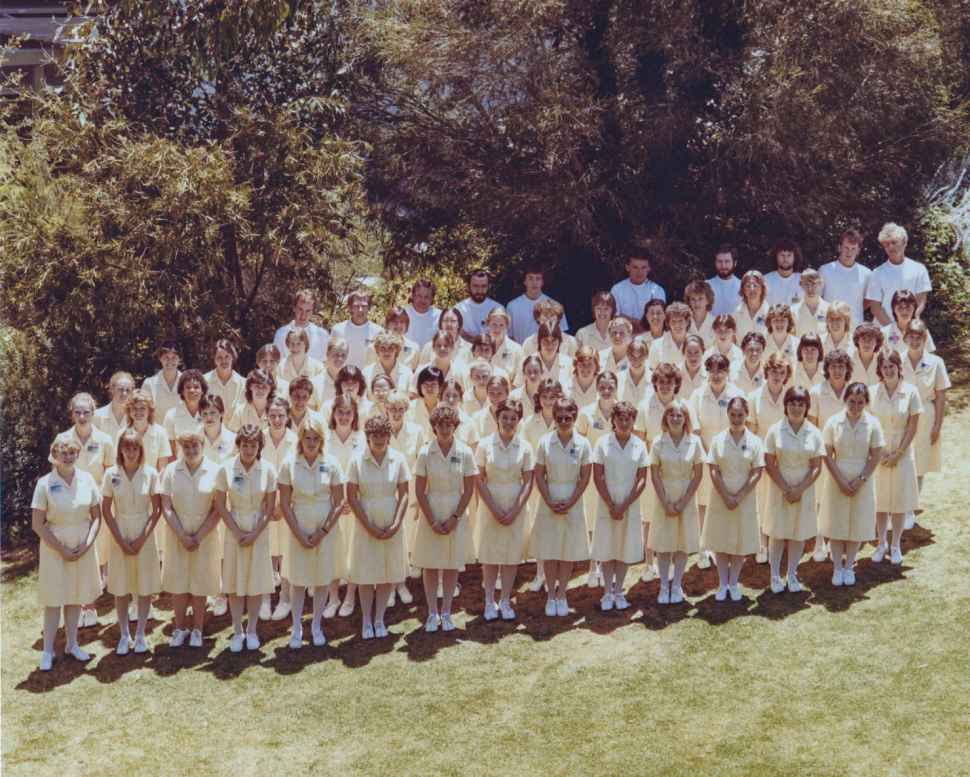 Nursing class of 1981 from the new course at Sturt CAE, which became Flinders University