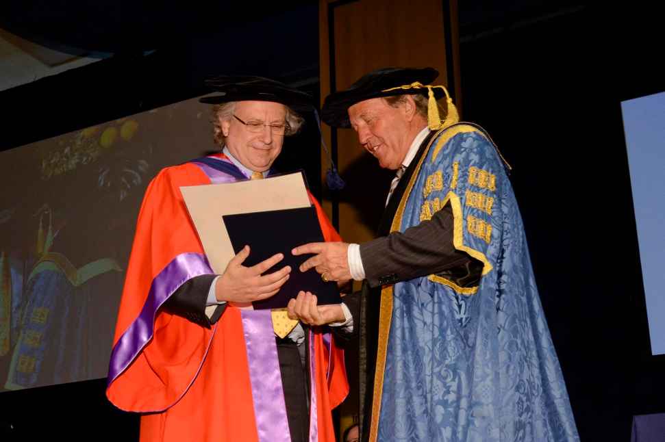 Emeritus Professor Rodney Brooks receiving his Honorary degree