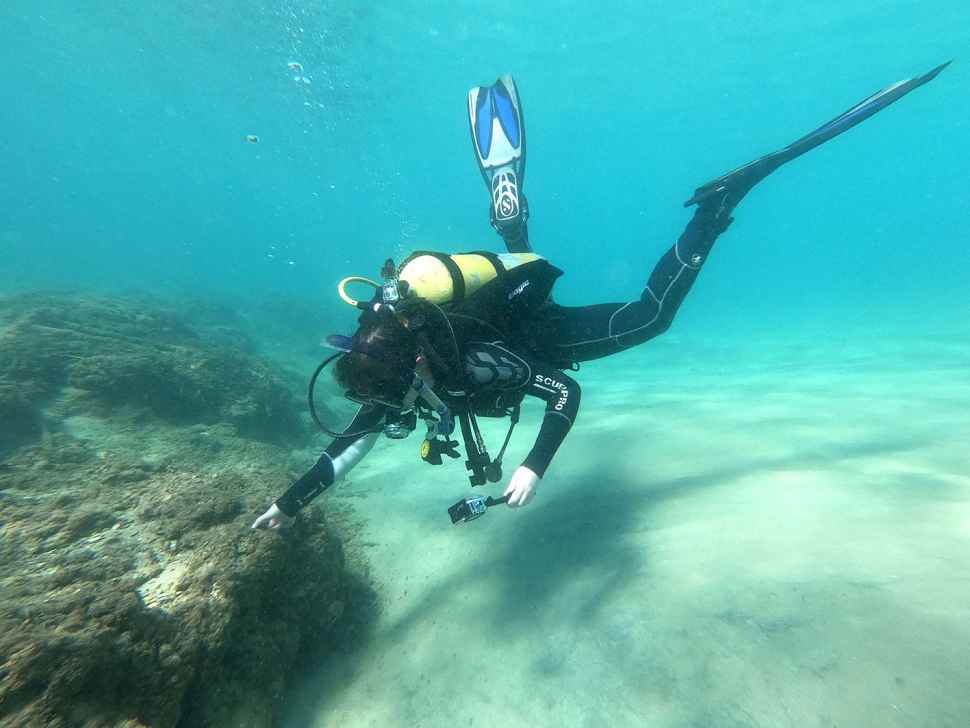 Dr Chelsea Wiseman diving