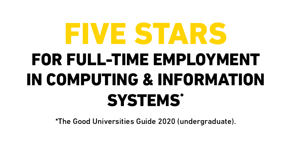 Five stars for full-time employment in Computing & Information Systems