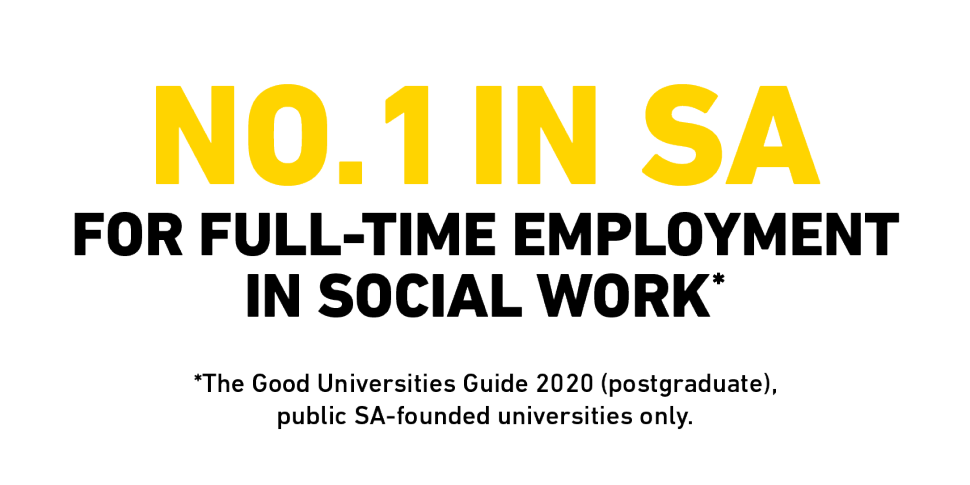 No 1 in South Australia for full time employment in social work