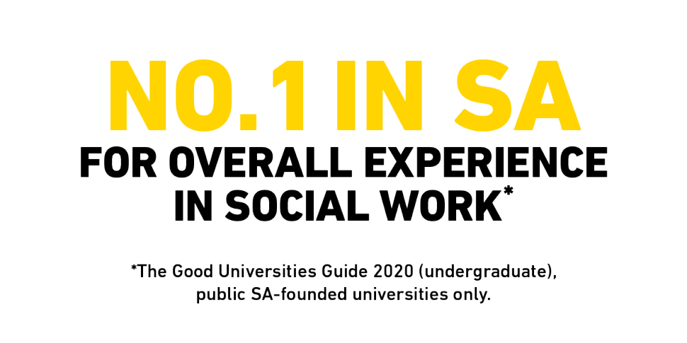 No. 1 in South Australia for overall experience in social work