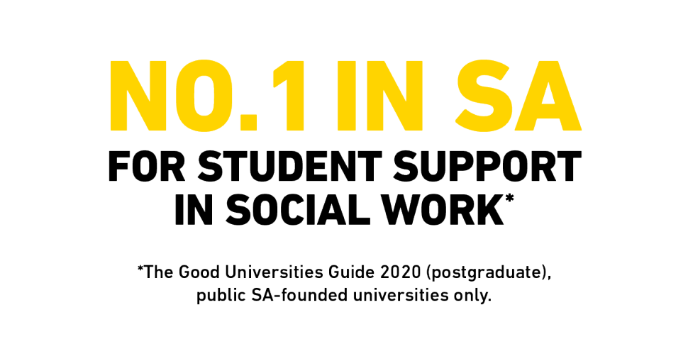 No.1 SA university for student support in Social Work