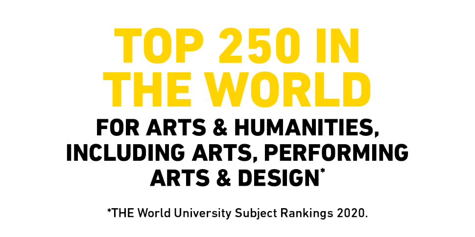 Top 250 in the world for Arts & Humanities, including Arts, Performing Arts & Design 