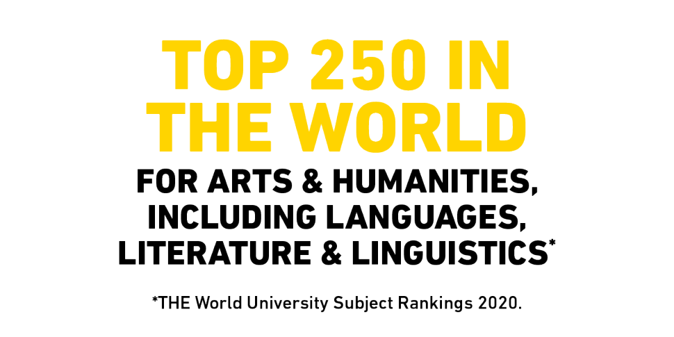Top 250 in the world for Arts & Humanities, including Languages, literature & linguistics 